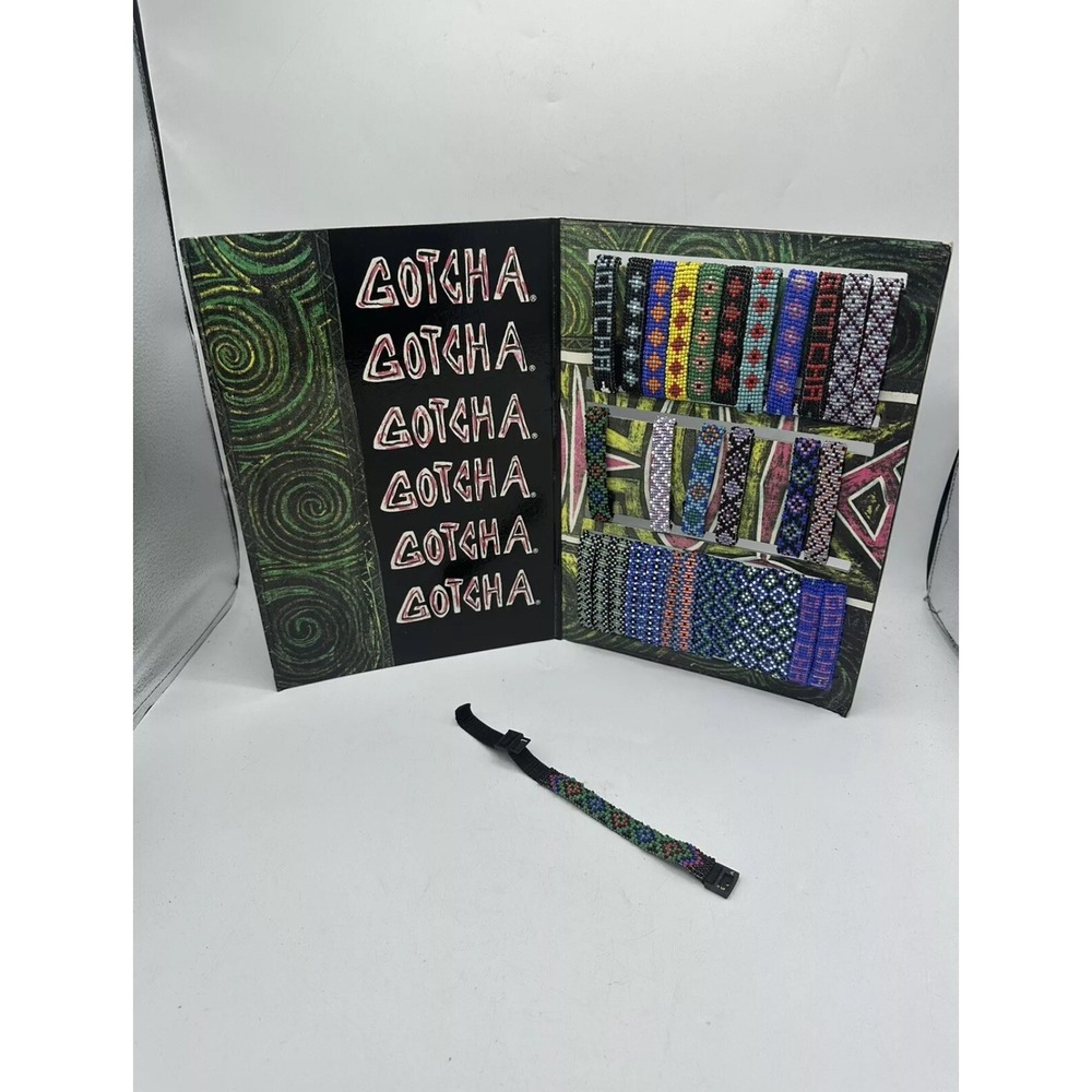 Gotcha Bracelet Adult Unisex Surf Skate Braided‎ Wrap Multi 80s 90s Vintage